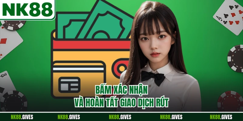 Bấm xác nhận và hoàn tất giao dịch rút