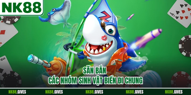 Săn bắn các nhóm sinh vật biển đi chung